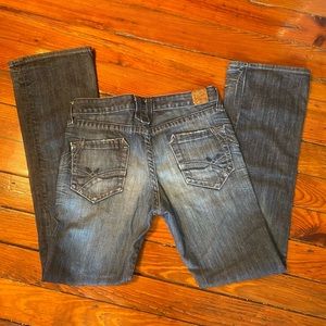 Retro Lucky Brand Dungaree Lola Boot Made in USA Size 10/30 Denim Jeans Inseam